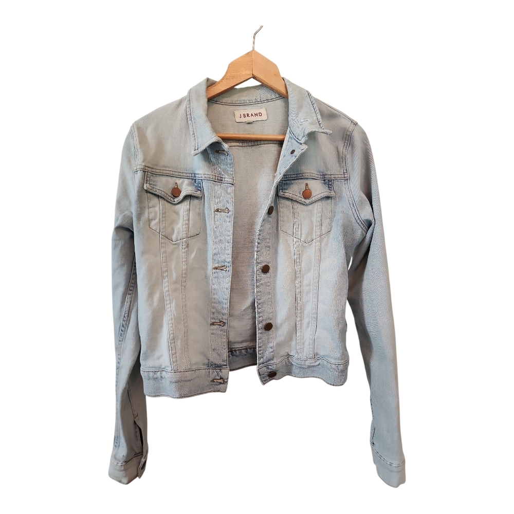J Brand White Washed Light Blue Jean Jacket C